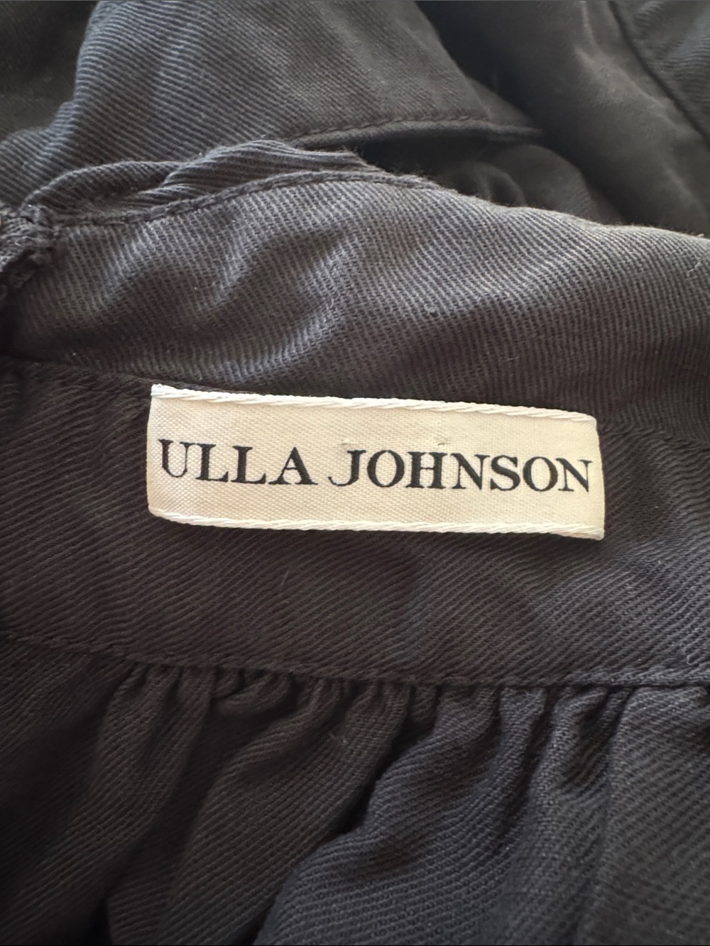 Ulla Johnson Linen Willa Pinafore Dress Black Size 10 - Picture 6 of 8